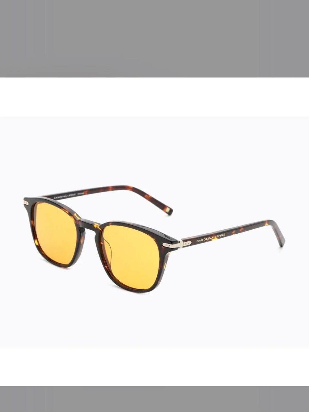 Carolina Lemke Men’s Tortoiseshell Sunglasses with Amber Lenses